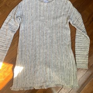 J jill back button fringed‎ sweater tunic . Worn a couple of times